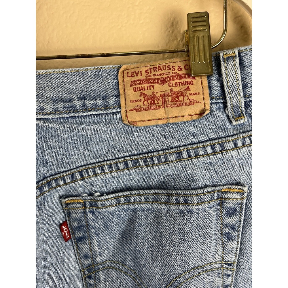 Vintage Levi's 550 Jeans 16 M Relaxed Fit Tapered Leg Light Wash Y2k High Rise - Picture 2 of 7